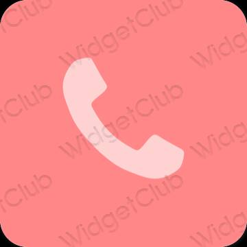 Estetický růžový Phone ikony aplikací