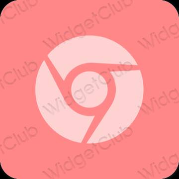 Stijlvol roze Chrome app-pictogrammen