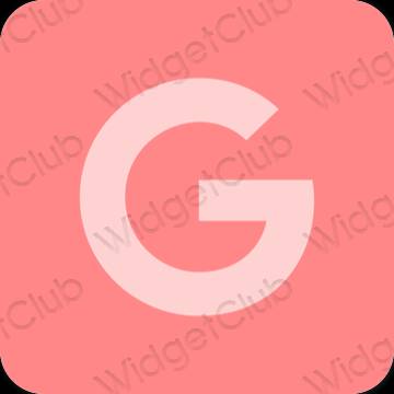 Esteetiline roosa Google rakenduste ikoonid