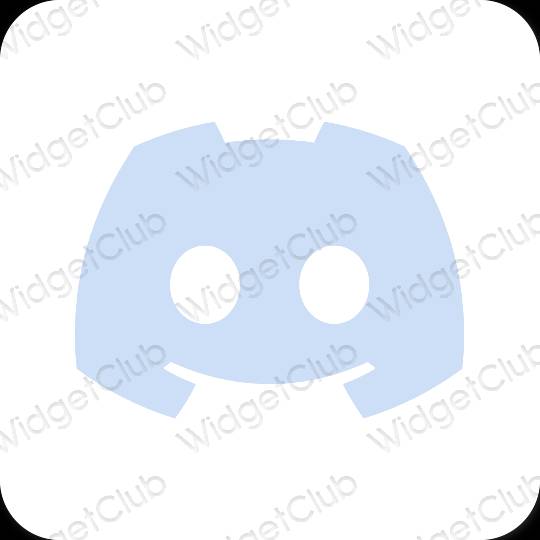 Estético azul pastel discord iconos de aplicaciones
