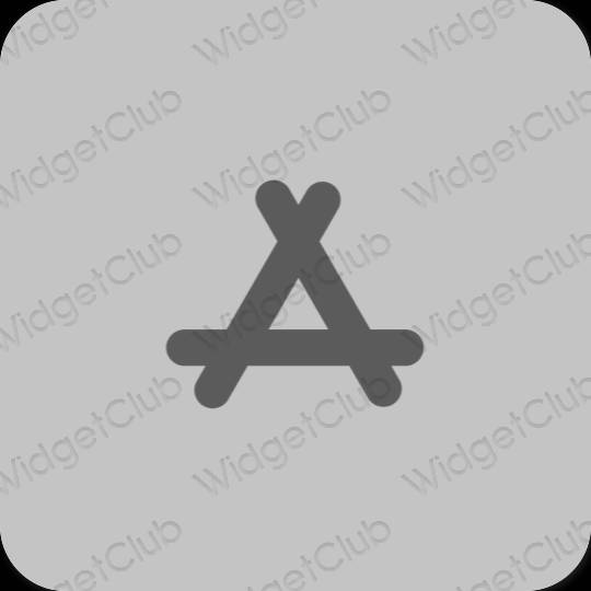 Æstetisk grå AppStore app ikoner