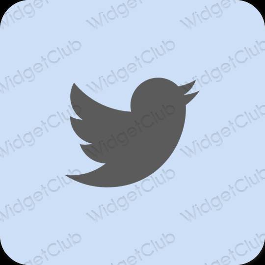 미적인 파스텔 블루 Twitter 앱 아이콘