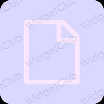 Estetický pastelově modrá Files ikony aplikací