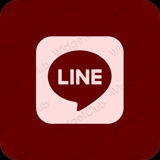 Aesthetic brown LINE app icons