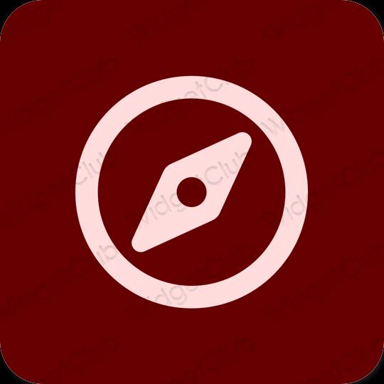 Stijlvol bruin Safari app-pictogrammen
