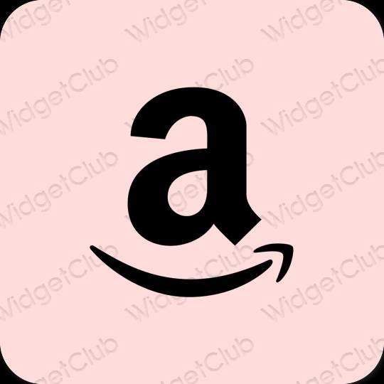 Estetik merah jambu Amazon ikon aplikasi