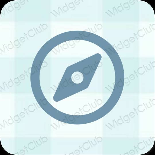 Aesthetic green Safari app icons