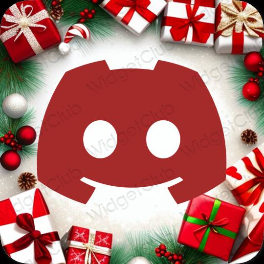 Aesthetic red discord app icons