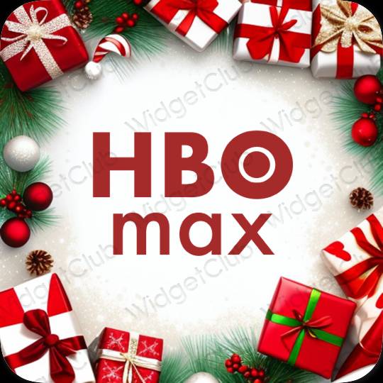 Aesthetic red HBO MAX app icons