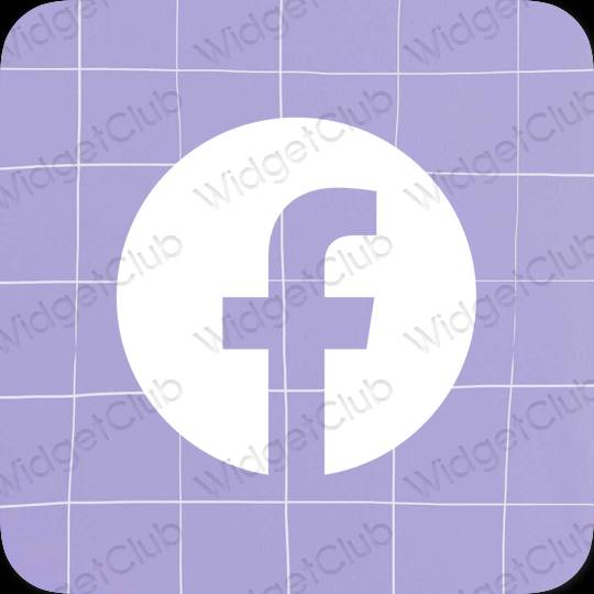Aesthetic pastel blue Facebook app icons