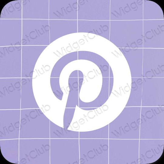 Aesthetic pastel blue Pinterest app icons