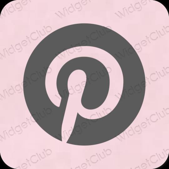 Stijlvol grijs Pinterest app-pictogrammen