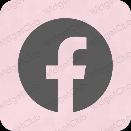 Aesthetic gray Facebook app icons