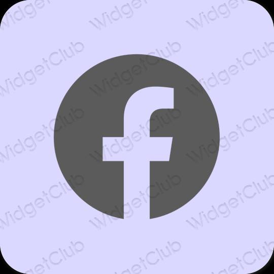 Estetisk lila Facebook app ikoner