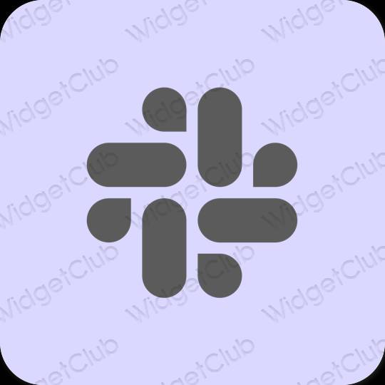 Estetico blu pastello Slack icone dell'app