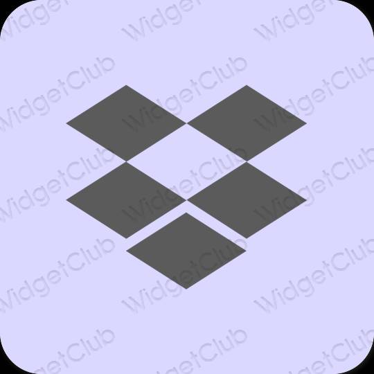 Estetico blu pastello Dropbox icone dell'app