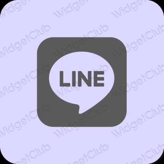 Estetico porpora LINE icone dell'app