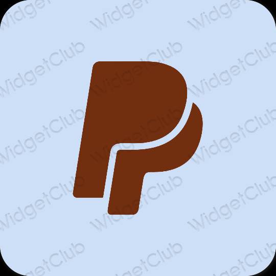 미적인 파스텔 블루 Paypal 앱 아이콘
