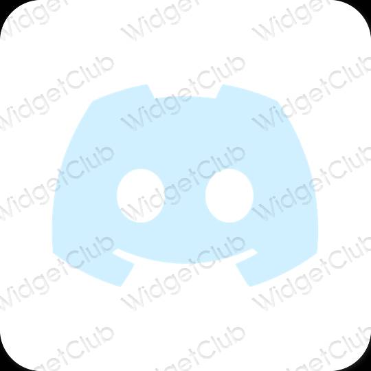 Esthétique bleu pastel discord icônes d'application