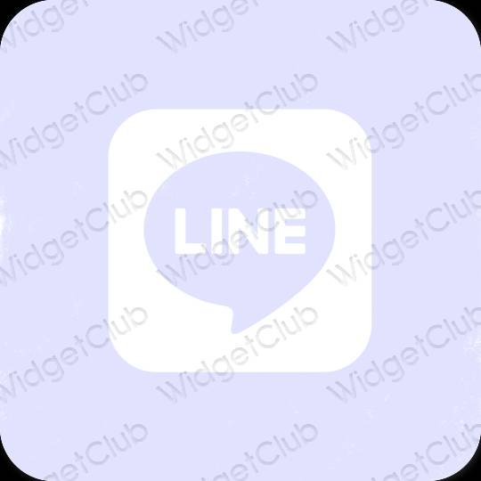 Естетски љубичаста LINE иконе апликација