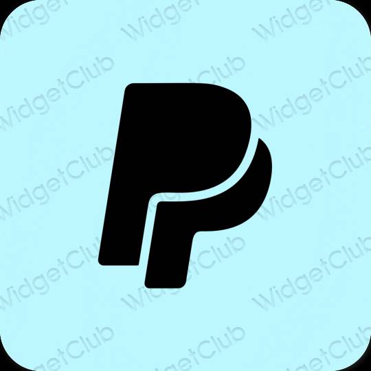 Estetico blu pastello Paypal icone dell'app