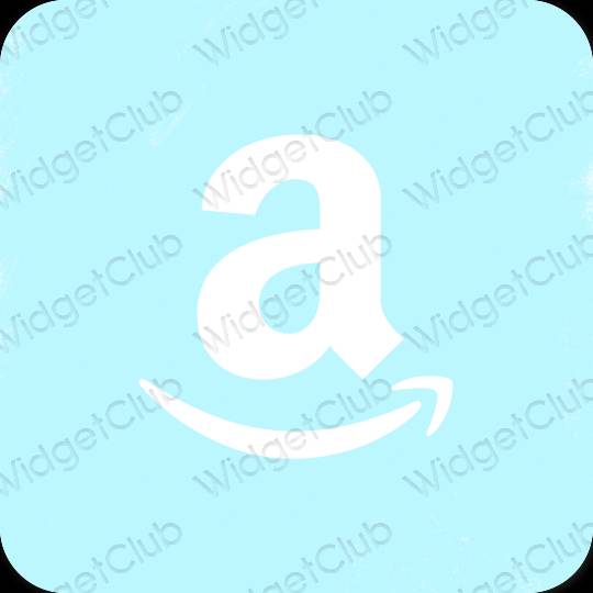 Stijlvol pastelblauw Amazon app-pictogrammen