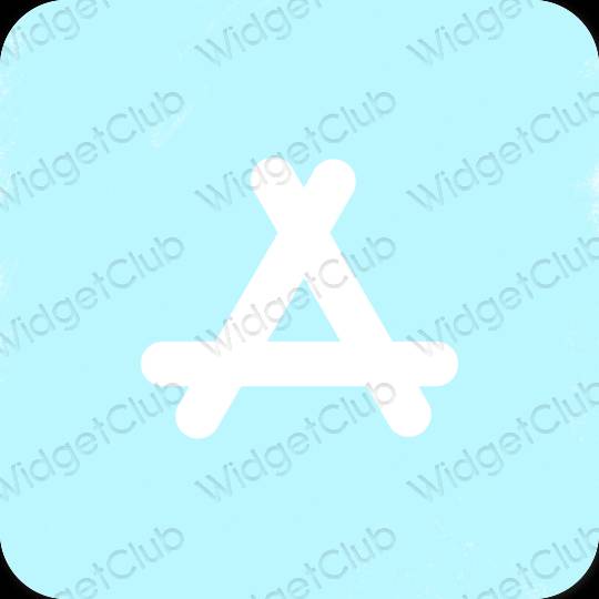 Estetický pastelově modrá AppStore ikony aplikací