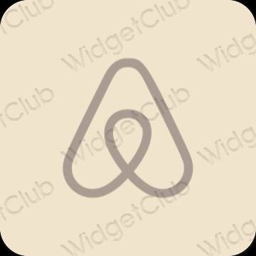 Aesthetic beige Airbnb app icons