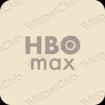 Estético bege HBO MAX ícones de aplicativos