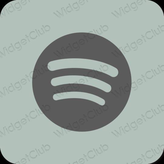 Estetický zelená Spotify ikony aplikací