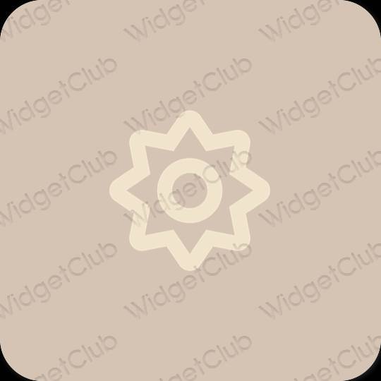 Estetický béžový Pocket ikony aplikací