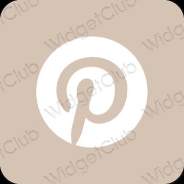 Estetico beige Pinterest icone dell'app
