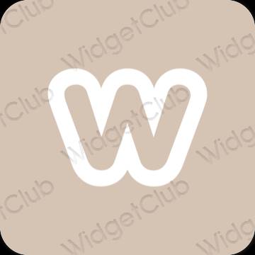 Estetické béžová Weebly ikony aplikácií