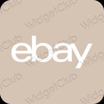 Esthétique beige eBay icônes d'application