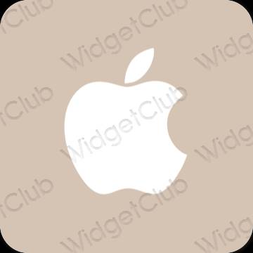 Estetico beige Apple Store icone dell'app