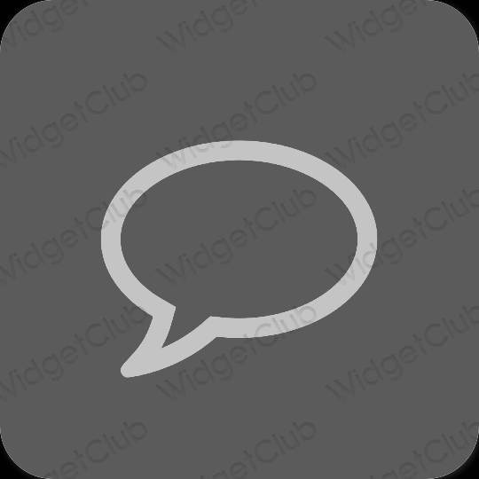 Estético gris Messages iconos de aplicaciones