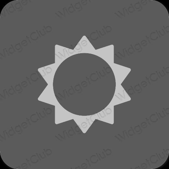 Ästhetisch grau Settings App-Symbole