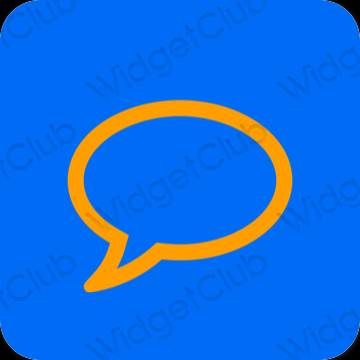 Estetsko modra Messages ikone aplikacij