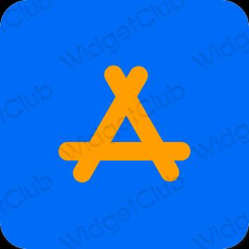 Esteetiline sinine AppStore rakenduste ikoonid