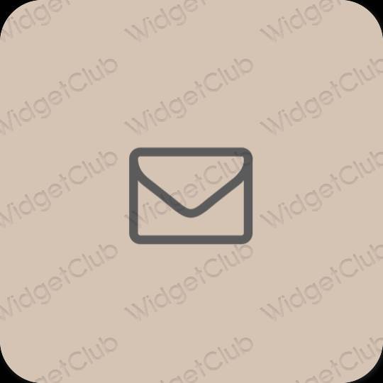 Естетски беж Mail иконе апликација
