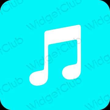 Stijlvol blauw Apple Music app-pictogrammen