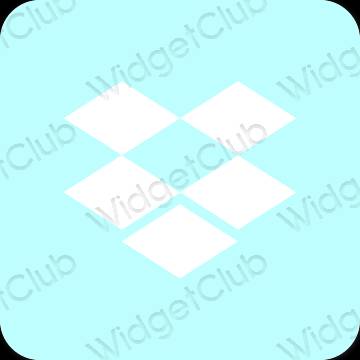 Aesthetic pastel blue Dropbox app icons