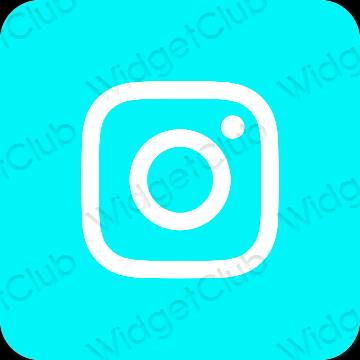 Aesthetic blue Instagram app icons