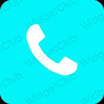 Estetico blu Phone icone dell'app