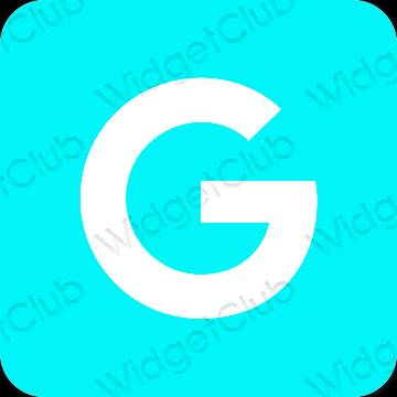 Stijlvol blauw Google app-pictogrammen