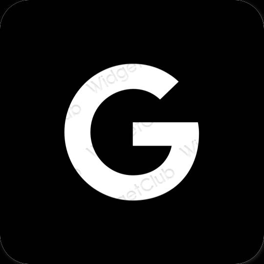 Estetsko Črna Google ikone aplikacij