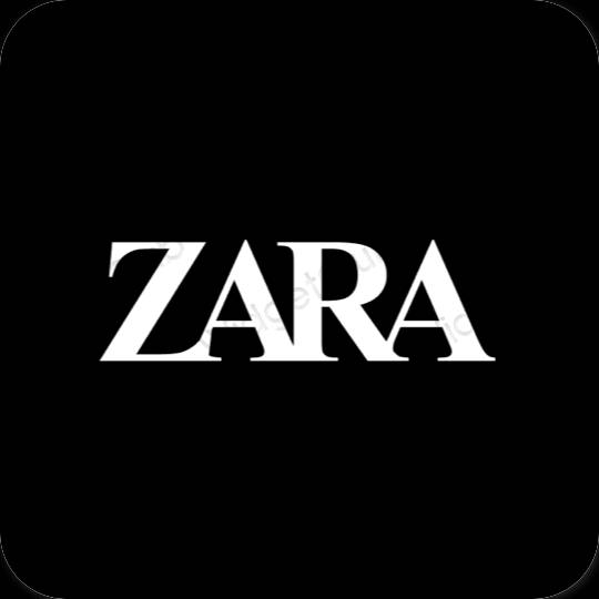 審美的 黑色的 ZARA 應用程序圖標