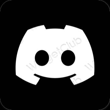 미적인 검은색 discord 앱 아이콘