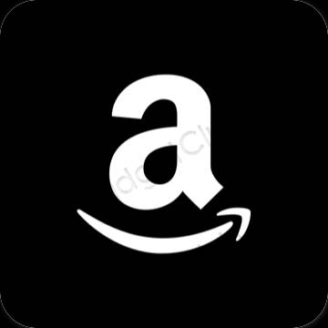 Stijlvol zwart Amazon app-pictogrammen