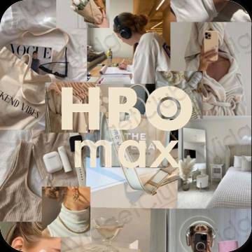 Estetik kuning air HBO MAX ikon aplikasi